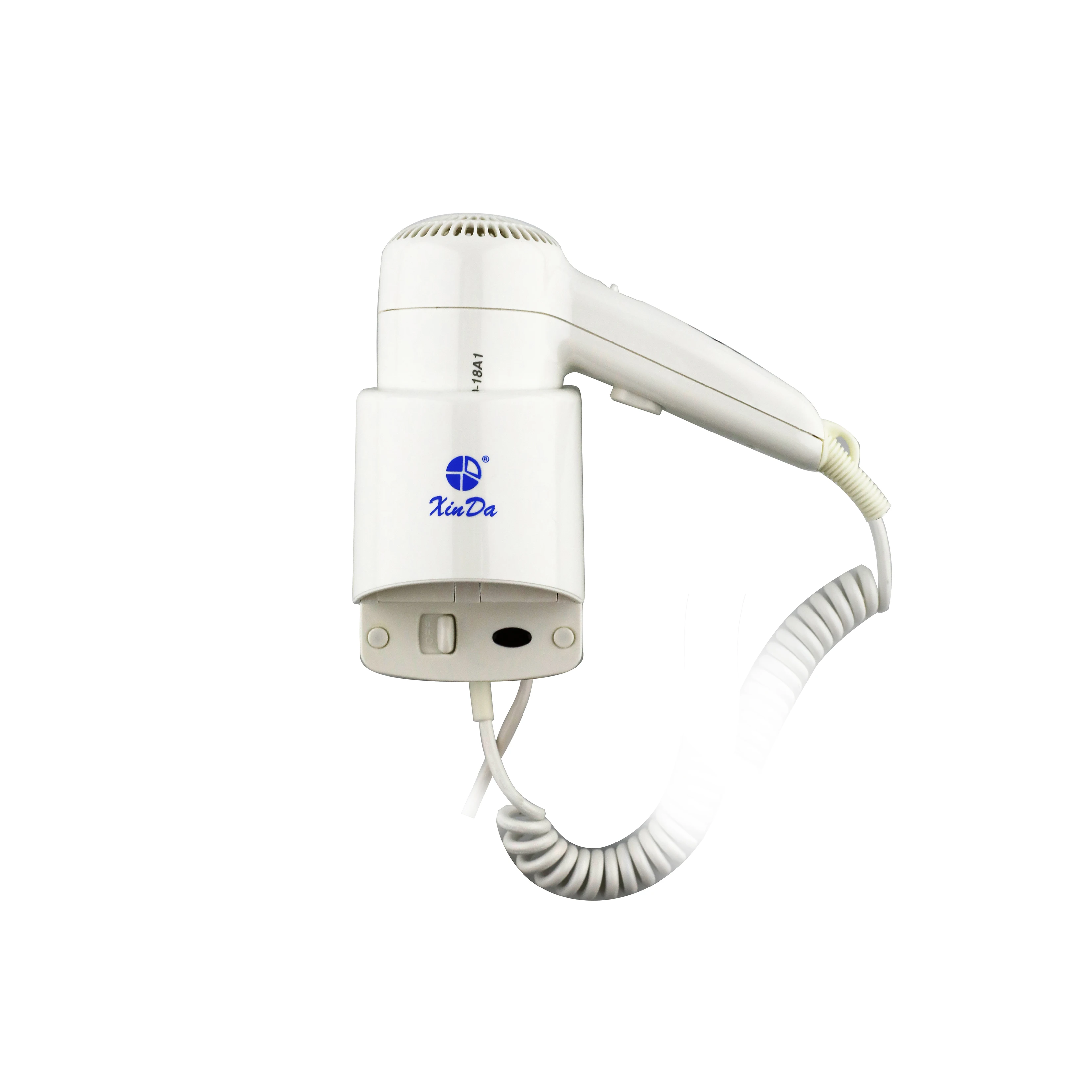 Cold and Hot Air Wall Mounted Hair Dryer  available for Hotel ABS White Hair Dryer The XINDA RCY-120 18A
