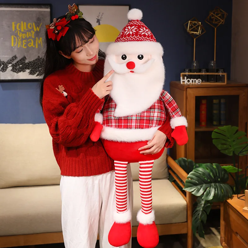 70/100/150cm Santa Claus deer Christmas Plush Toy Doll Gift Father Christmas Reindeer Christmas tree snowman stuffed Plush Toy
