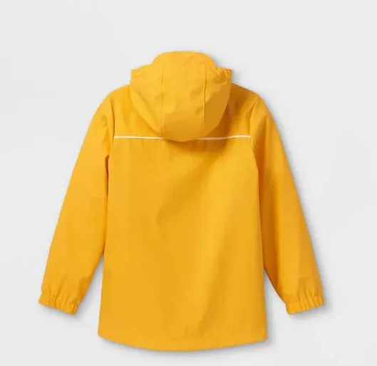 PU Waterproof Hooded Rain Coat Windproof Breathable hooded PU coating kids rain coat wholesale waterproof PU durable waterpr