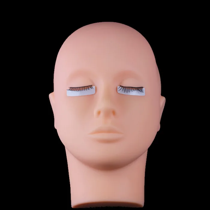 Closed eye practice mannequin silicone head model for eyelash extensions