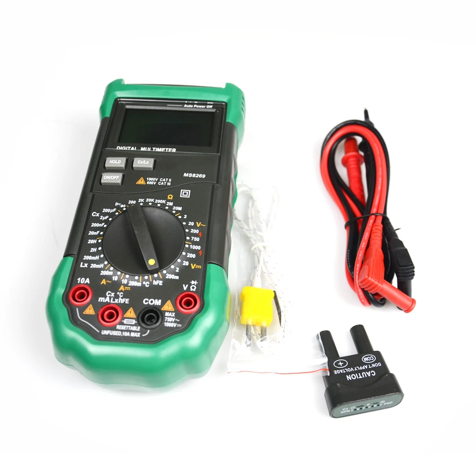 
MS8269 3 1/2 Digital Multimeter LCR Meter AC/DC Voltage Current Resistance Capacitance Temperature Inductance Test 