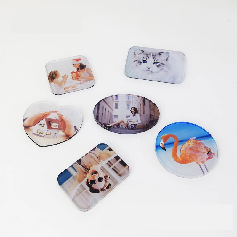 Hot Sale Customized Acrylic Fridge Magnet  Sublimation Fridge Magnet Blanks