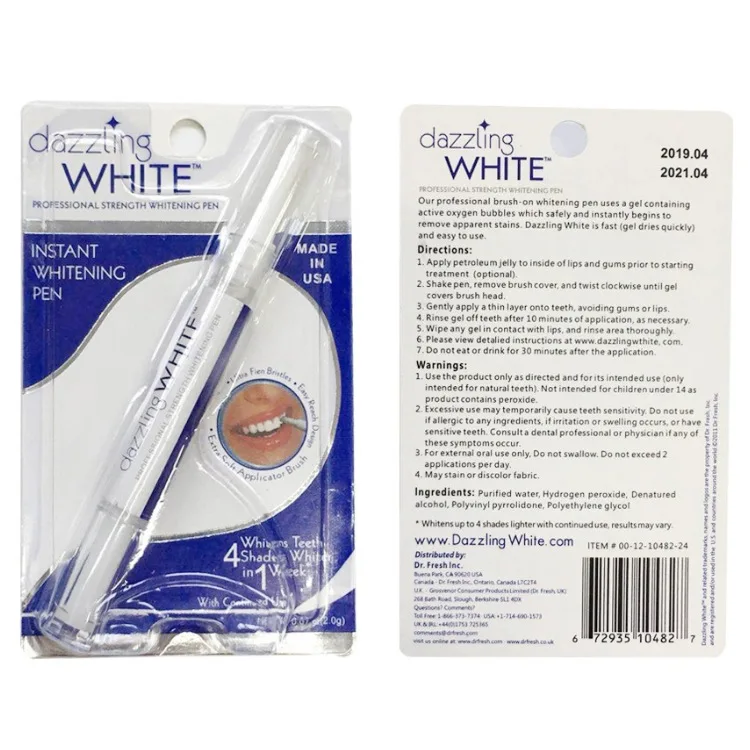 Private Logo Dazzling White Instant dazzling white teeth whitening pen
