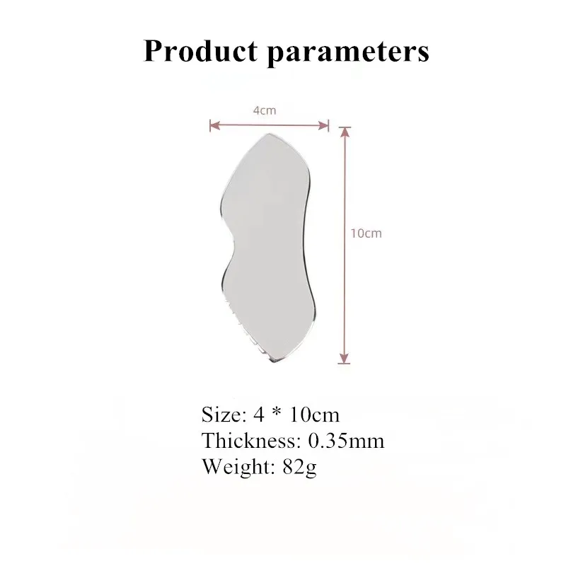 Hot Sell Stainless Steel Gua Sha Plate with Teeth for Facial Beauty
