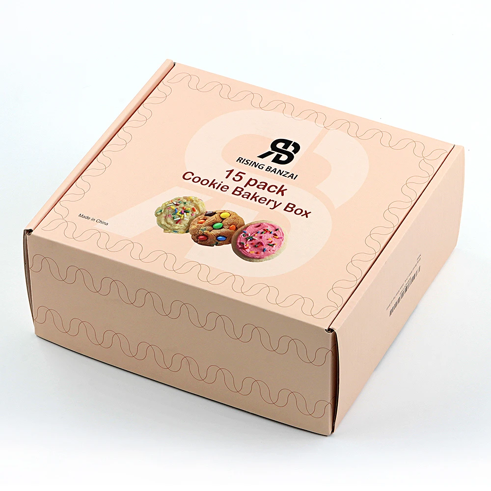 Гофрированные почтовые ящики, сертифицированные FSC, большие партии, бумажная упаковка для пекарни, Роскошный чехол для пищевых продуктов