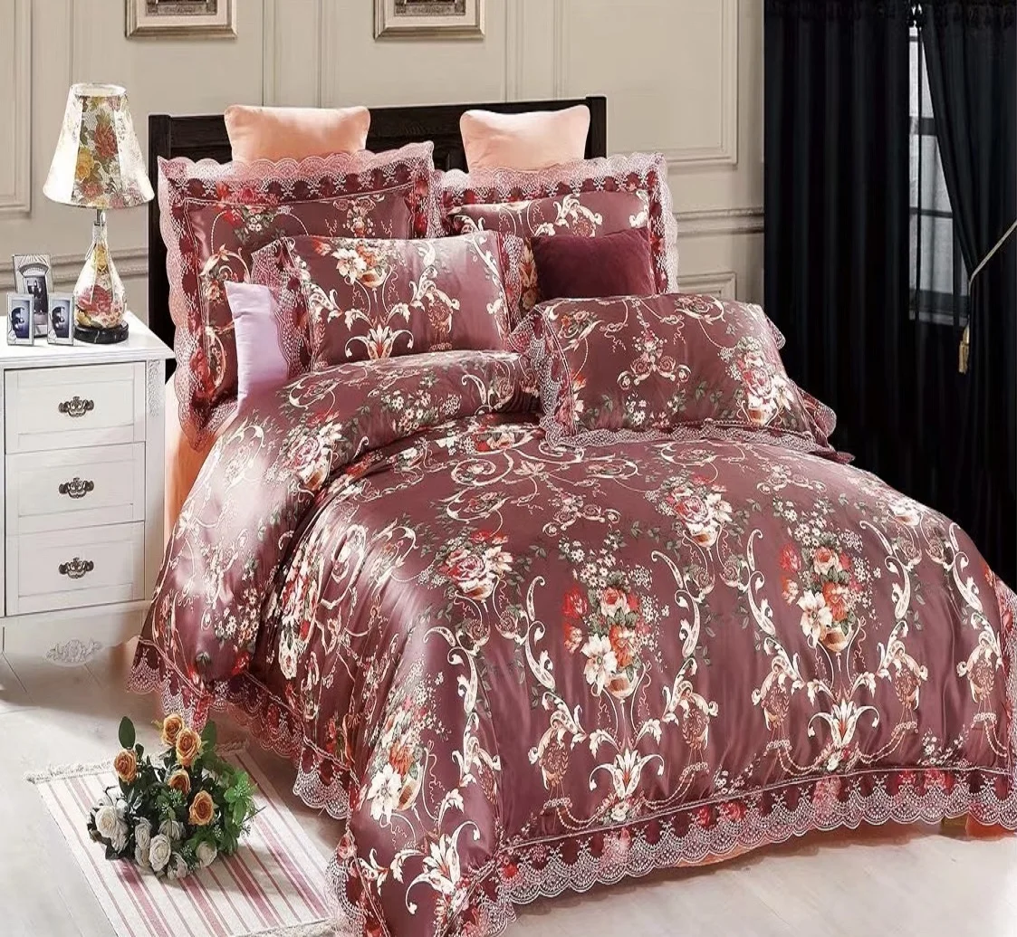 
Luxury bedding set 100% Polyester 90gsm Microfiber Comforter set- Duvet Cover Fashion Bedding Sets- 