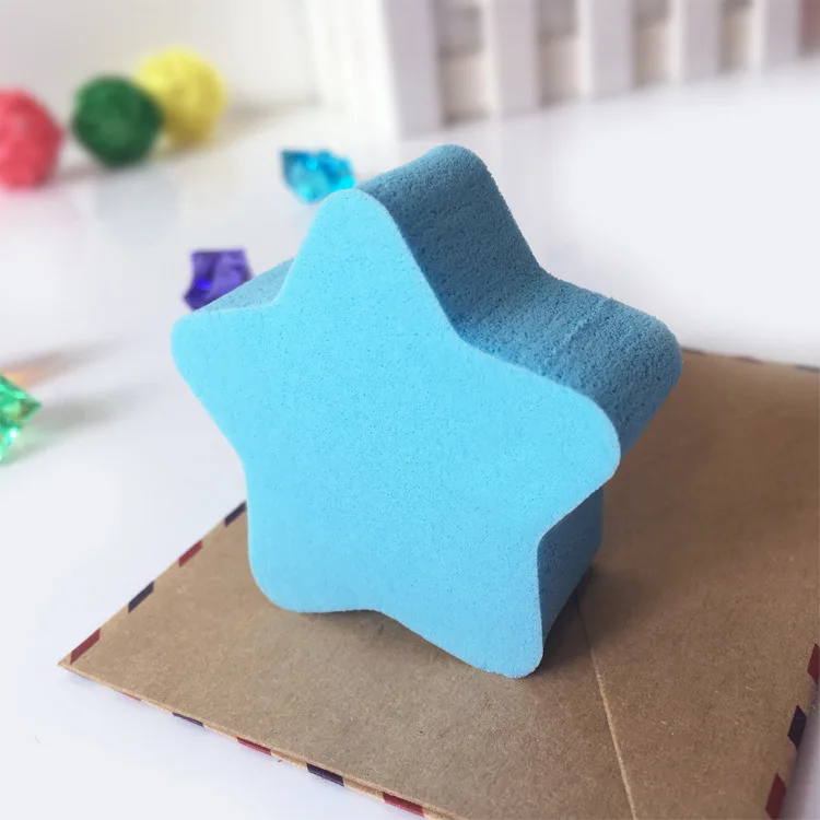 
star shape natural beauty makeup sponge powder puff double sided la girl cosmetic tool 