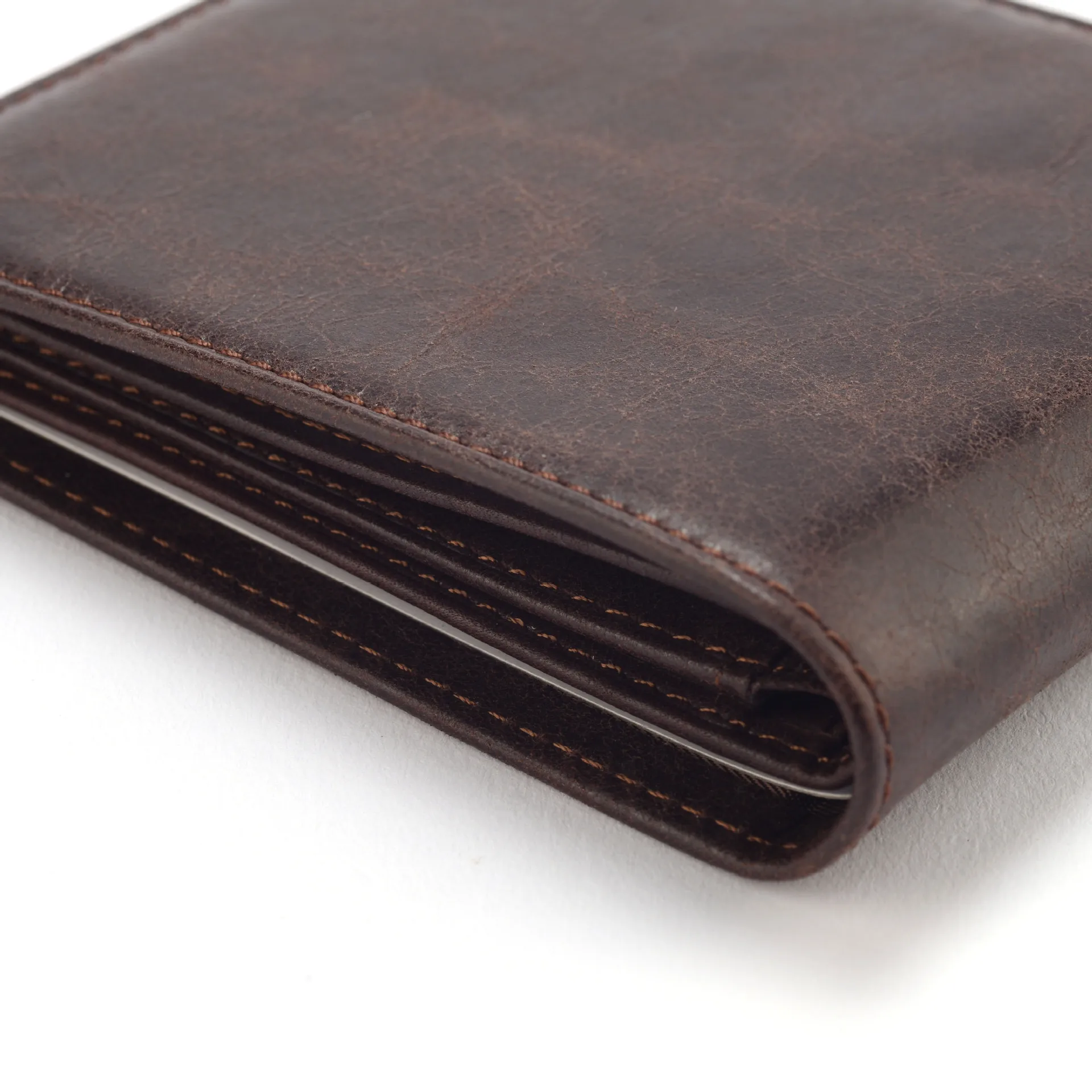 High quality custom best italian genuine leather man luxury rfid slim trifold minimalist wallet for men