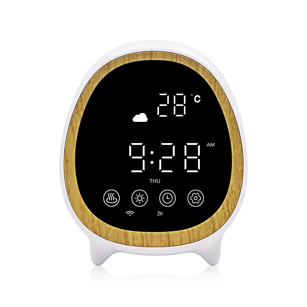 Wifi  Electric Aromatherapy Purifier Essential Oil Aromatic Air Humidifier Aroma Diffuser with weather and Clock