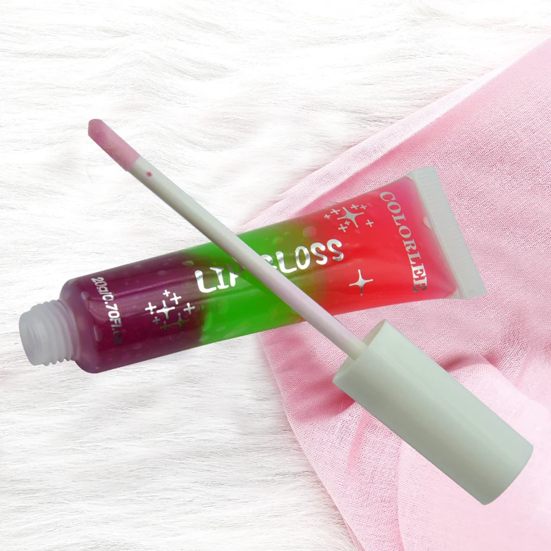 Factory Soft Tube Rainbow Lip Gloss 3 Color in 1 Smooth Lip Tint  Vegan Cruelty Free Lip Beauty