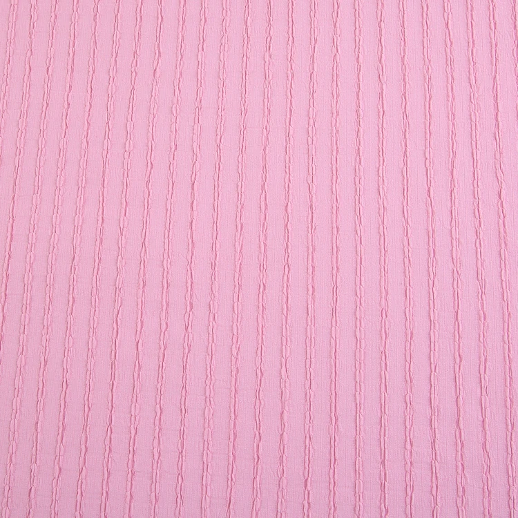 Popular light weight pink polyester warp knitted fabric 98%polyester 2%spandex warp knitting fabrics for garments
