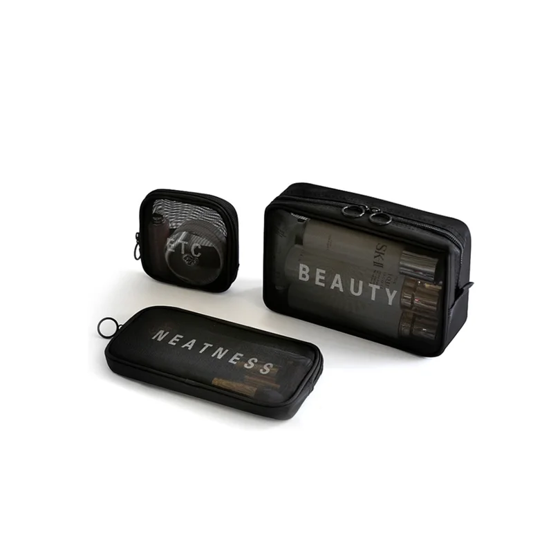 Grenadine Private Label Makeup Travel Toiletry Bags Print Logo Cosmetics Bags