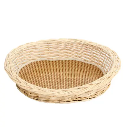 Cheap Wicker Dog House Cage Rattan Basket For Pet Rattan Pet Basket