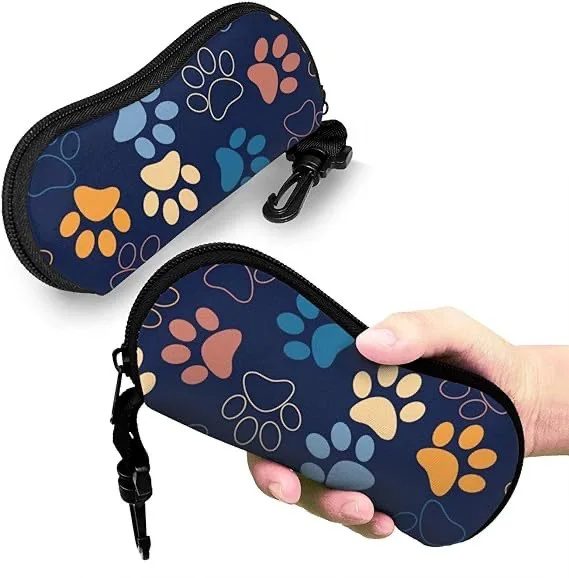 xinhe SF Factory custom portable diving fabric neoprene zipper printed sunglasses waterproof soft glasses  bag shipped quickly