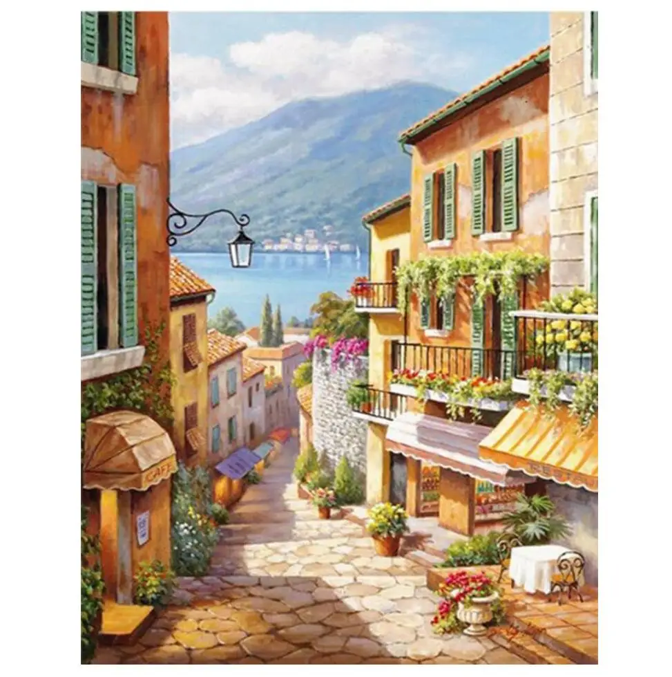 Paint by Numbers Kit for adults canvas digital landscapes for beginners acrylic Easy painting numbers kit for gift decorations