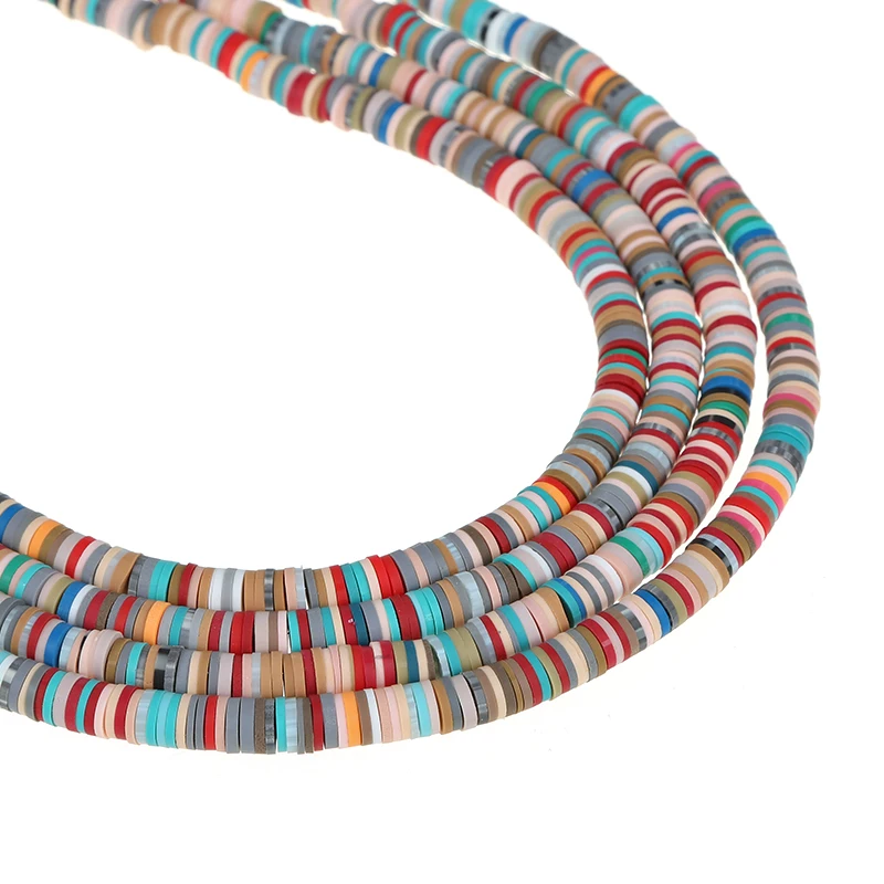
handmade environmental polymer clay beads, heishi beads polymer clay disc spacer beads 