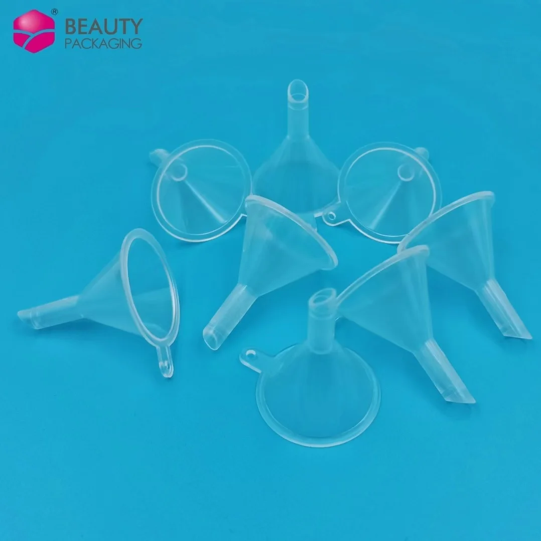 Оптовая продажа мини прозрачная Воронка для жидкого косметического сепаратора PP Пластиковая распределительная Воронка для духов