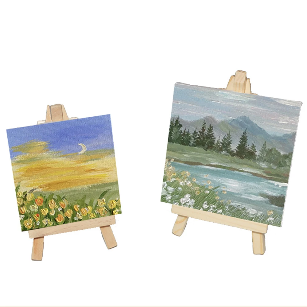 Mini wood display easel for art supplies kids mini easel desktop easel