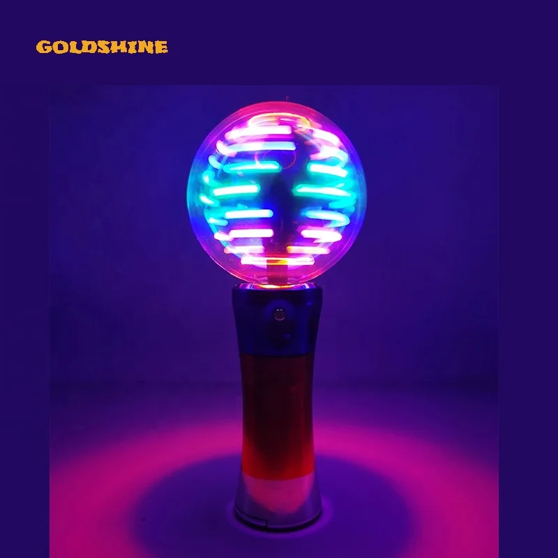 Kids LED Magic Spinning Ball Wand Stick New Design Glowing Mini LED Spinner Light up Toy PVC Material Flash Function