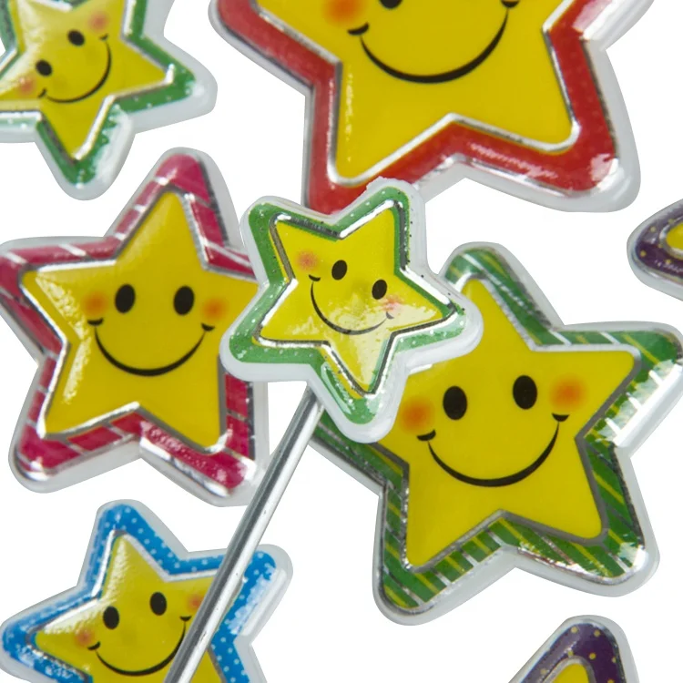 Cute cartoon star shaped puffy stickers DIY decorative stickers for macbook holographic Bubble Stickers for party decorations