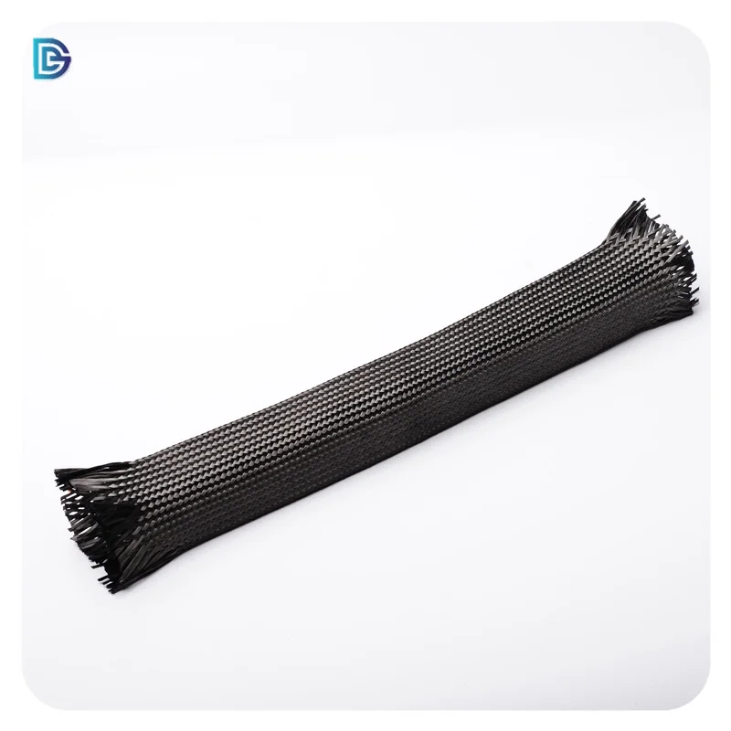 High Strength Carbon Fiber Sleeve Carbon Fiber Product For Hot Sale Carbon Fiber Braided Sleeves For Heat Resistant