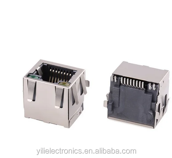 Factory Directly Sale RJ45 Female SMT Connector with fragment network connector