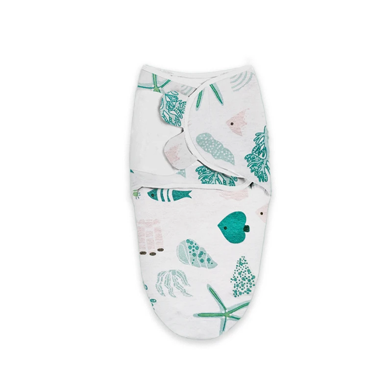 Custom Cotton Unisex Newborn Baby Wearable Swaddle Blanket Wrap Baby Sleep Sack Sleeping Bag
