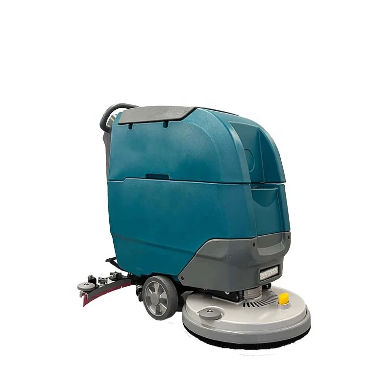 JB60 Spin scrubber brush automatic cleaning scrubbing machine walk behind battery powered floor scrubber dryer