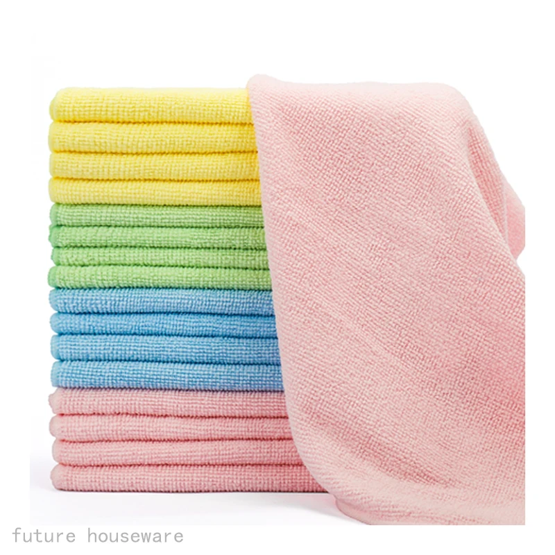
Green Blue Stock Factory Ship Directly 40cmx40cm 320gsm Microfiber Towel ceaning cloth for mutipurpose 