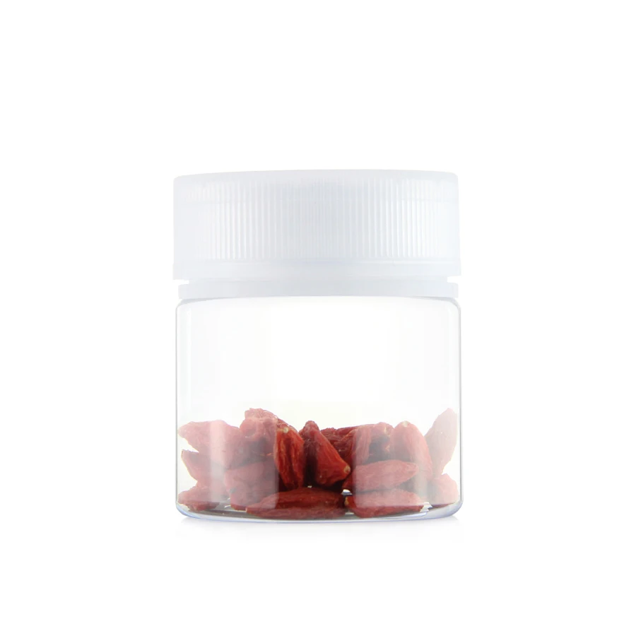 Customized 2oz 30 dram 4oz 40 dram clear pill child proof resistant plastic jar with lid