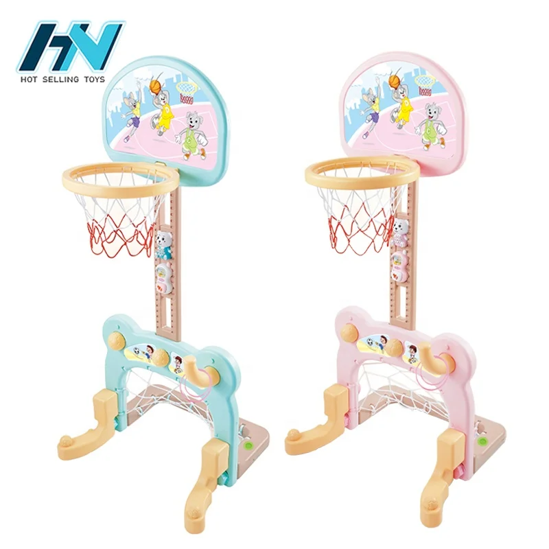 
Kids sport game indoor 2 in 1 football door rack basketball toy set 