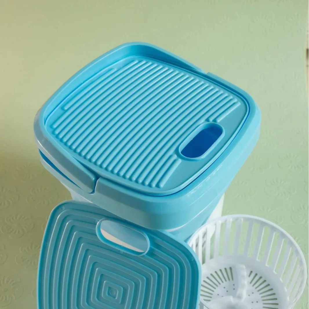 Household mini folding washing machine top loaded underwear washing machine small portable pulsator dryer