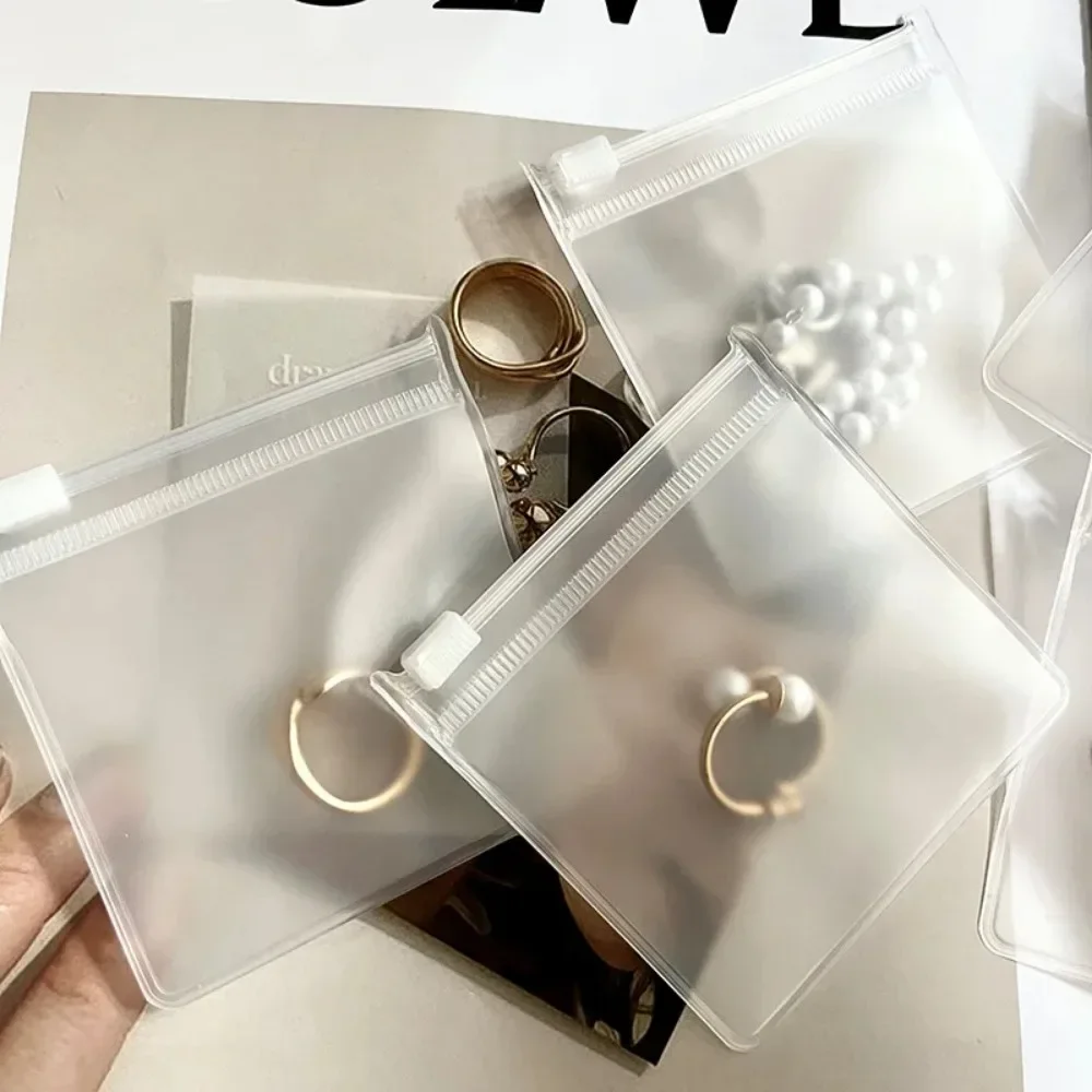 Wholesale  Custom Logo Packaging Transparent Plastic Bags Zipper Bag for Packaging Jewelry Bags