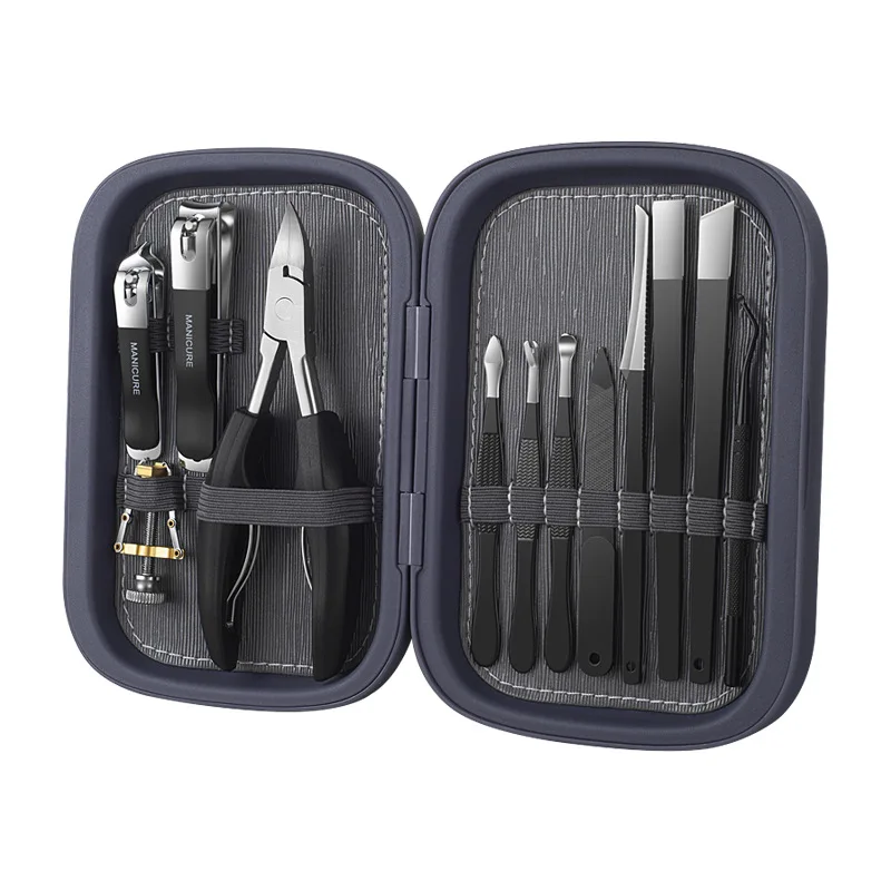 Nail Tools Full Set of High end Stainless Steel Pincers Manicure Pedicure Knife 12 piece Clippers