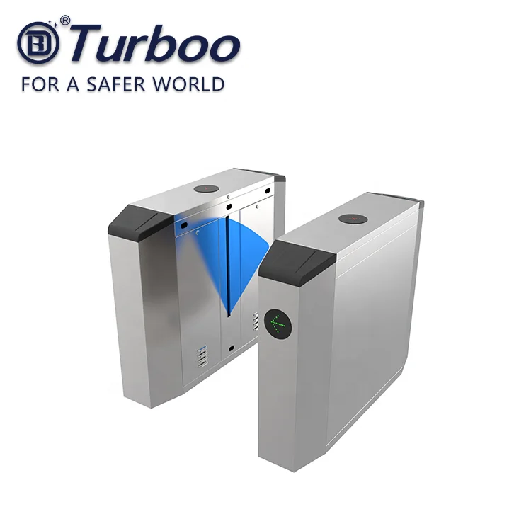 High security face recognition fingerprint RFID access control flap turnstile barrier gate system