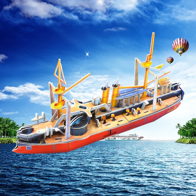 Navy Model Ding Yuan Ship  3D  Paper Puzzle  Hot Sale Educational DIY Toys Fancy Toys  Jigsaw Puzzle