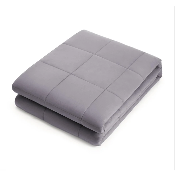 
New product cotton adult sensory 15lbs glass beads weighted blanket 
