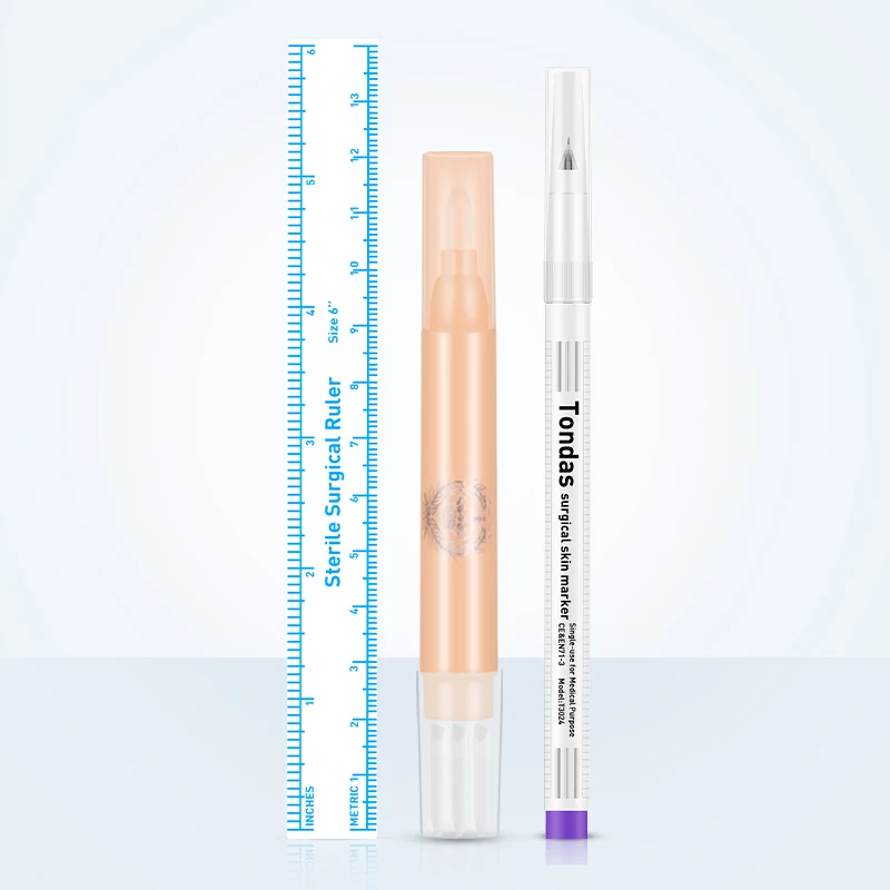 Permanent Makeup or Tattoo Magic Eraser For Skin Marker Pen With Measure Ruler And Magic Eraser Remover Brush Tattoo Tools