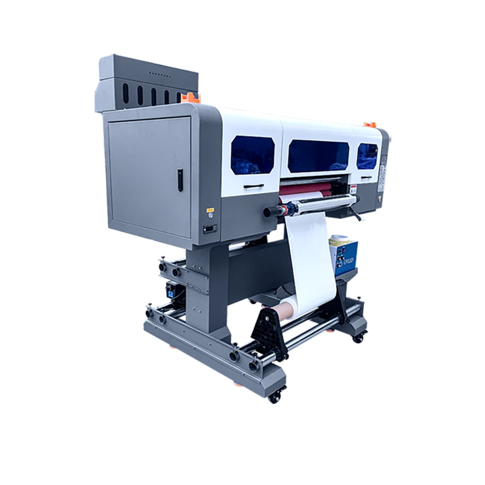 Lancelot 60cm UV DTF three printing heads xp600/i1600U1/i3200U1 24 inch UV dtf machine with laminating machine all in one