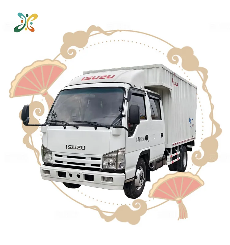 Used 1.5T 2T Refrigerated Box Truck Isuzu Double Cabs 6 Tyres Lhd 120Hp Mini Cold Van Box Truck With Thermo King Reefer