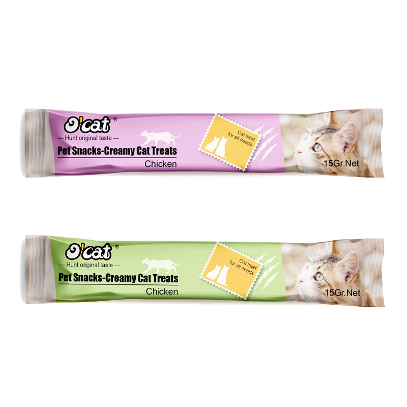Натуральные кошачьи закуски палочки куриные кремовые лакомства еда для влажной кошки кошек