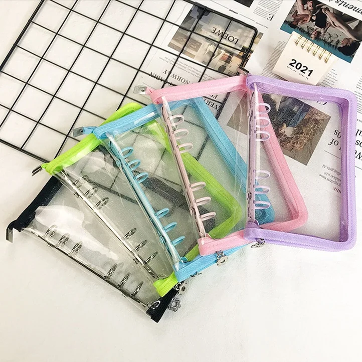 A4 A5 A6 A7 A8 B5 папка на кольцах с прозрачным конвертом бумажник на молнии пластиковая папка из ПВХ бюджетная папка