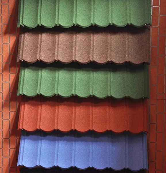 Kenya shingles type corrugated stone coated metal roof tiles