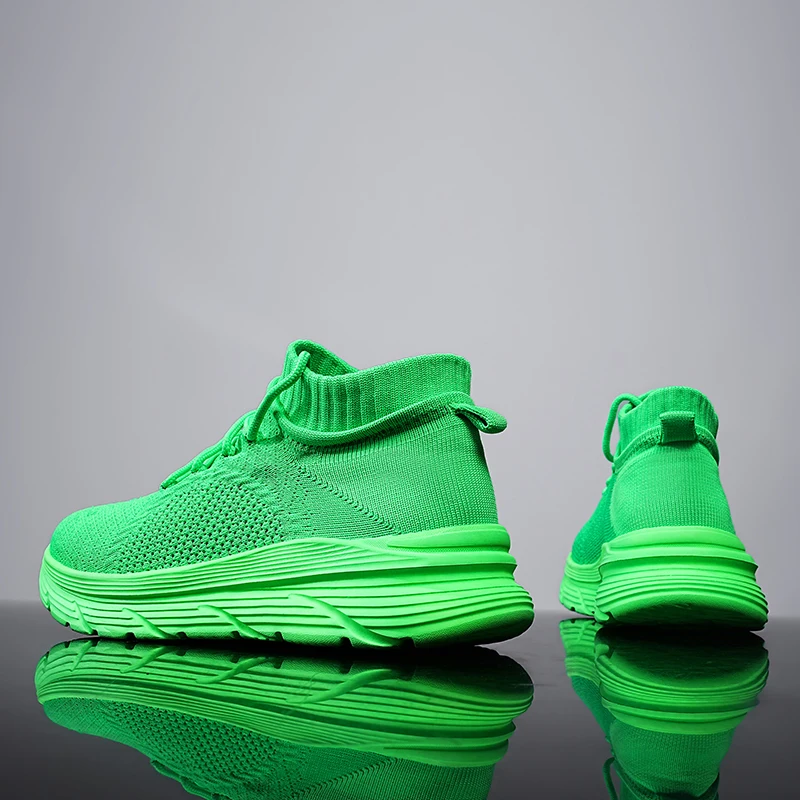 2024 Brand Logo Custom Designer Fitness Walking Sports Sneakers Lightweight Breathable Sock Running Shoes for Men