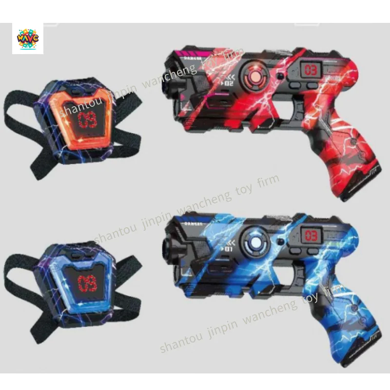 Laser Tag Guns Set Of 4 With Digital LED Score Display Vests, Infrared Multi-Function Toy Guns, Lazer Tag Gift Toy For Teen Kids