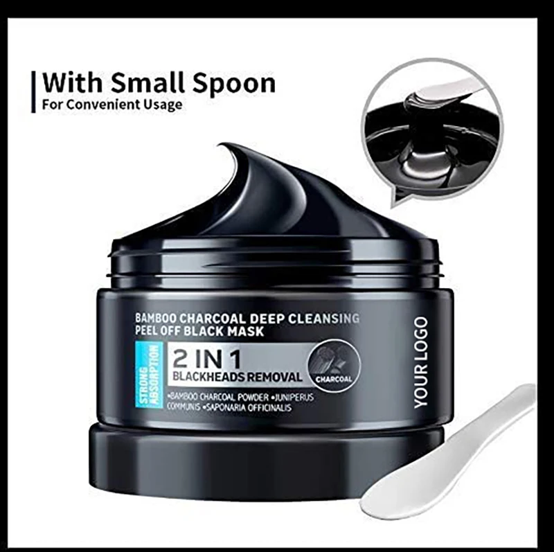 Natural Deep Cleansing Men Women Bamboo Charcoal Black Head Peel Off Mud Facial Face Mask
