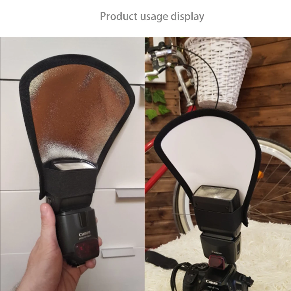 Photography Accessories 2 in 1 Silver White Light Reflector Flash Diffuser For Canon/Nikon/Sony/Yongnuo/Minolta/Pentax