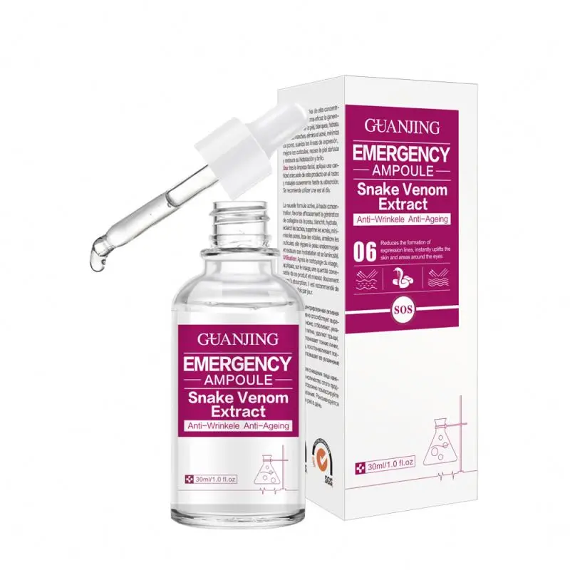 Коллагеновая сыворотка, сыворотка для лица против старения змеиного яда, сыворотка для ухода за кожей лица