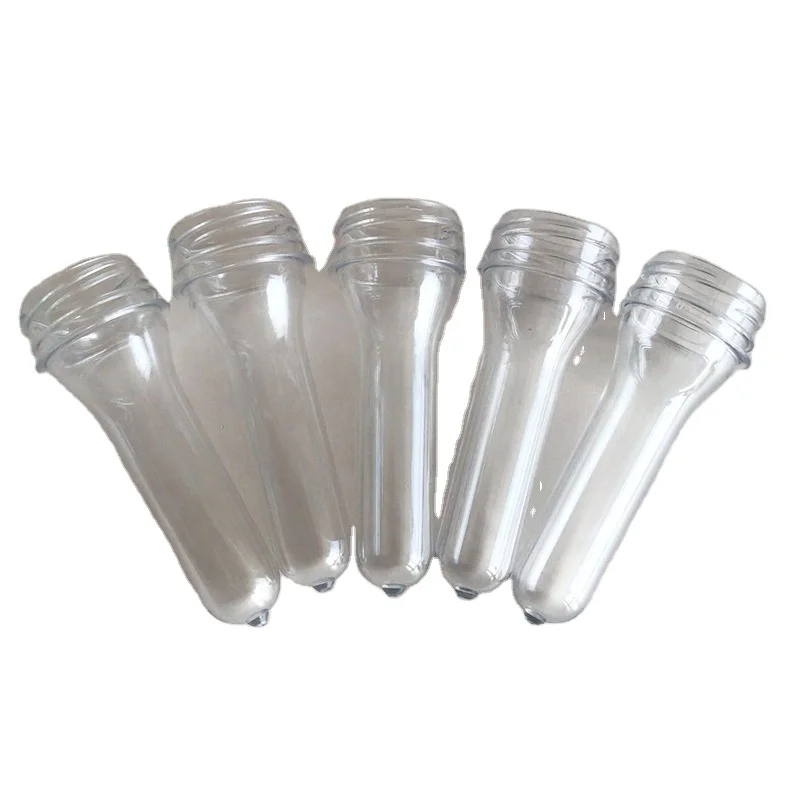 
Sample free 18mm/20mm/24mm/28mm/38mm caliber 9g 13g 23g 36g 40g Transparent PET preform 