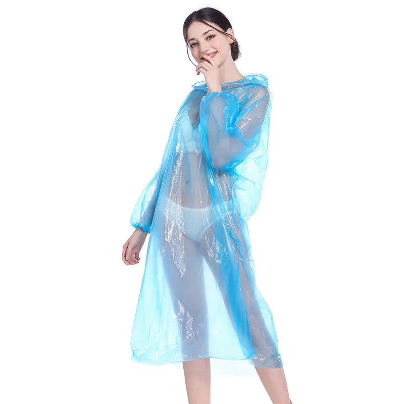 
Custom Emergency Waterproof Disposable PE Rain Coat For Adults 